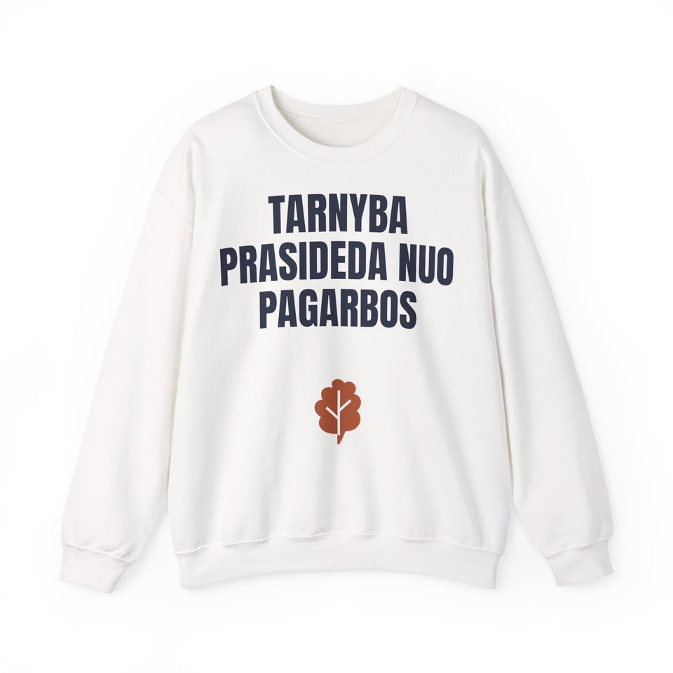 Tarnyba prasideda nuo pagarbos — Džemperis, spaudos vaizdas