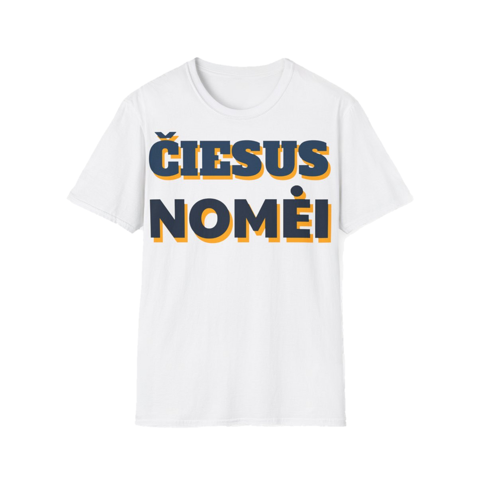 Marškinėliai „Čiesus nomėi“ – balta