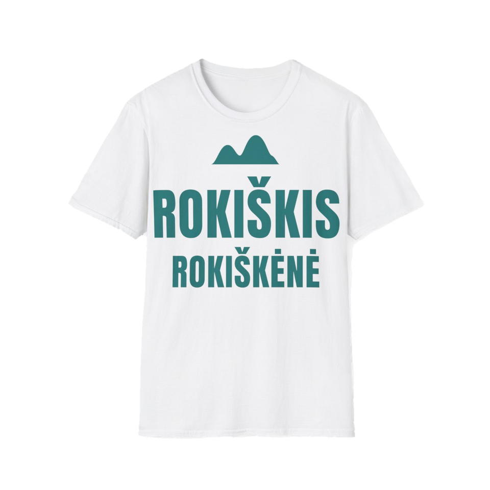 Marškinėliai „Rokiškis – Rokiškėnė“ – balta