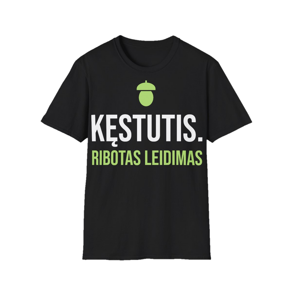 Marškinėliai „Kęstutis. Ribotas leidimas“ – juoda