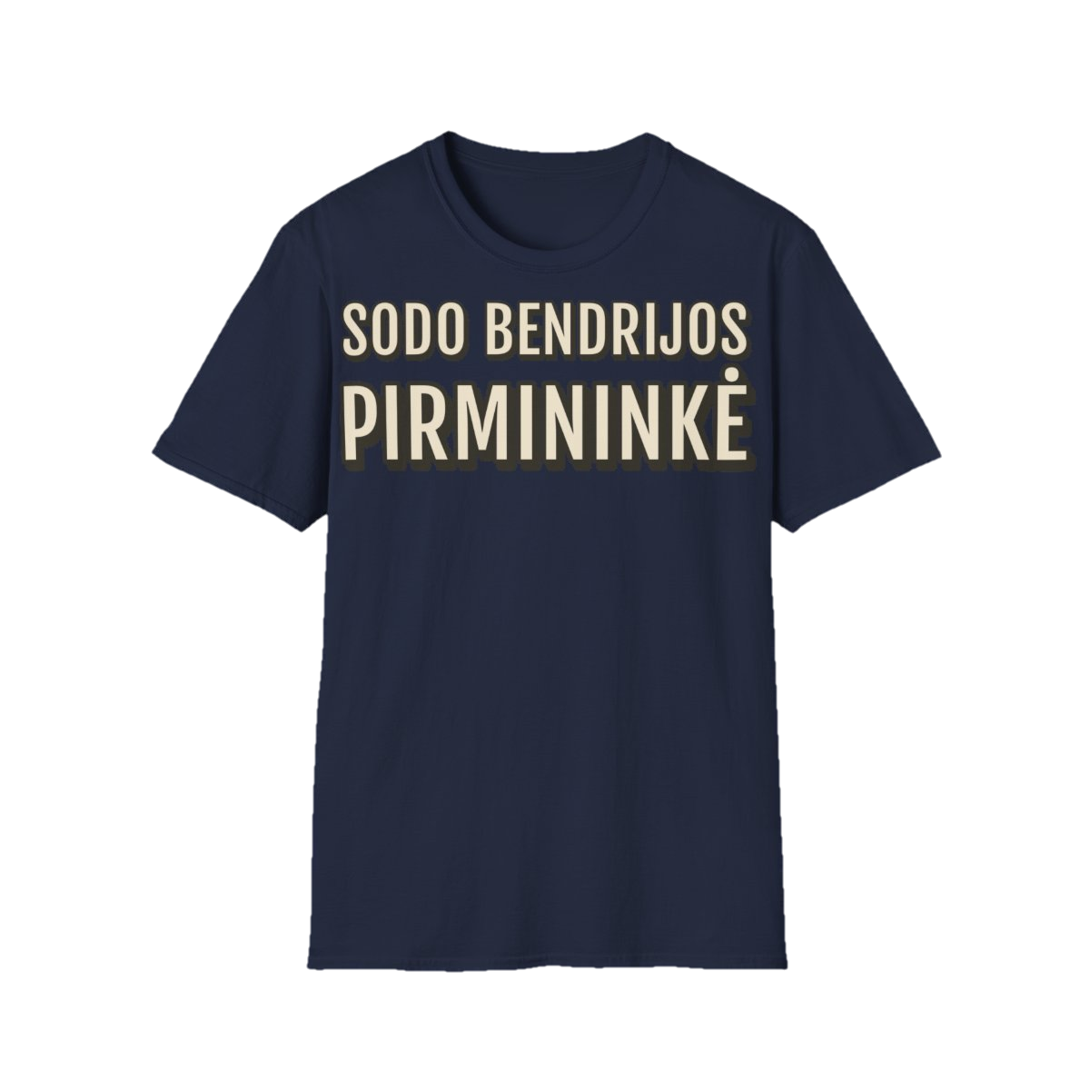 Marškinėliai „Sodo bendrijos pirmininkė“ – tamsiai mėlyna