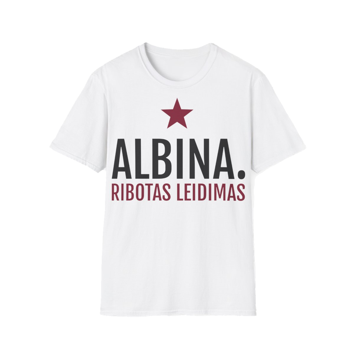 Marškinėliai „Albina. Ribotas leidimas“ – balta