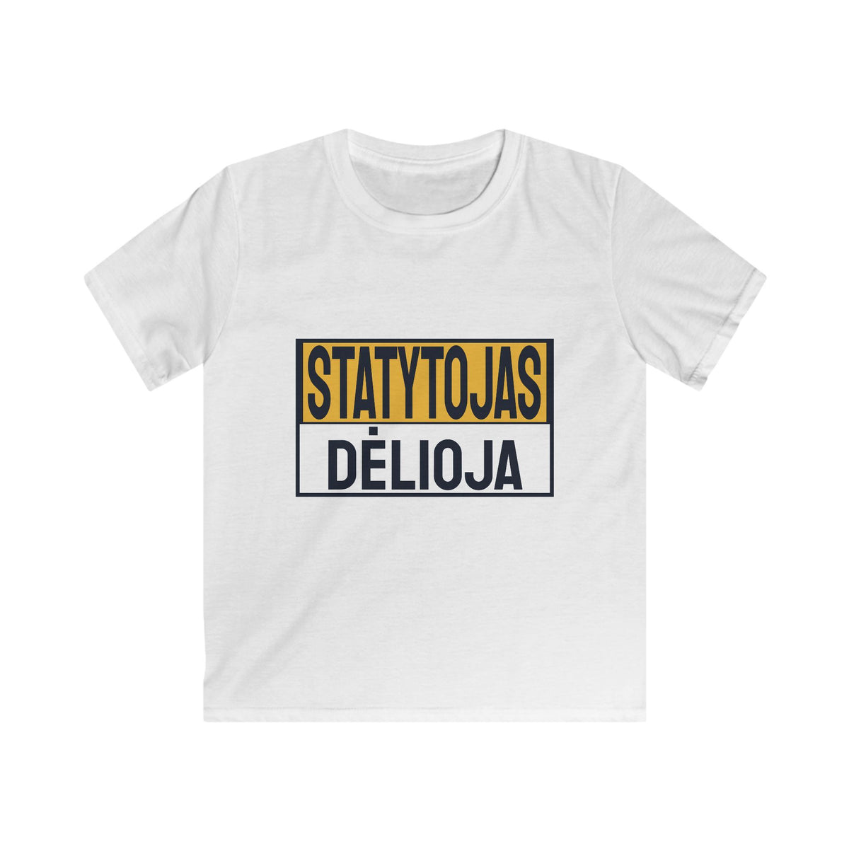 Statytojas dėlioja.