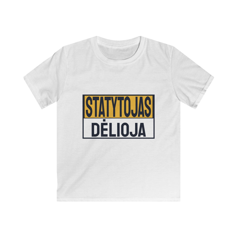Statytojas dėlioja.