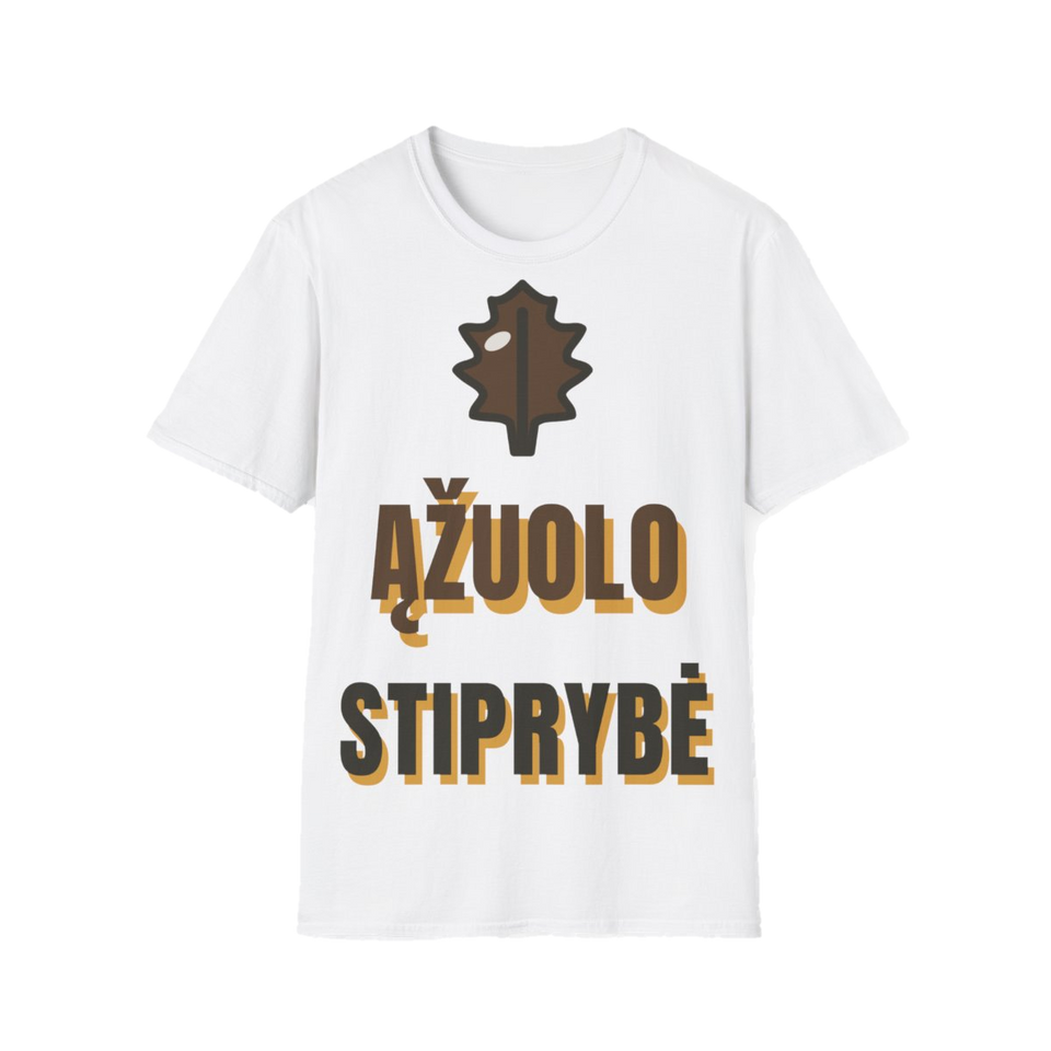Marškinėliai „Ąžuolo stiprybė“ – balta