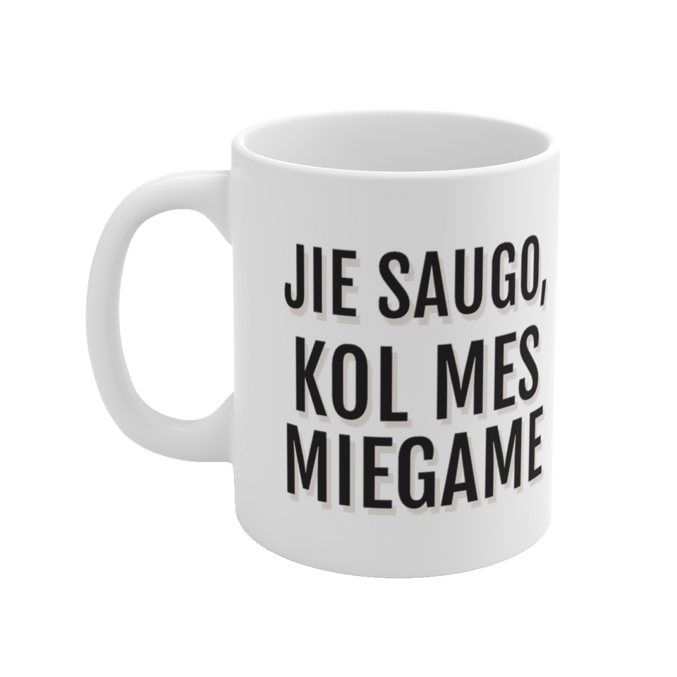 Puodelis „Jie saugo, kol mes miegame“ – vaizdas 2