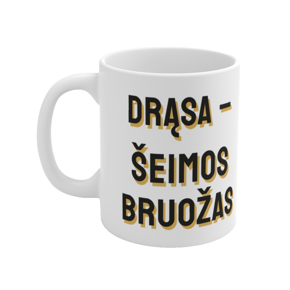Puodelis „Drąsa – šeimos bruožas“ – vaizdas 2