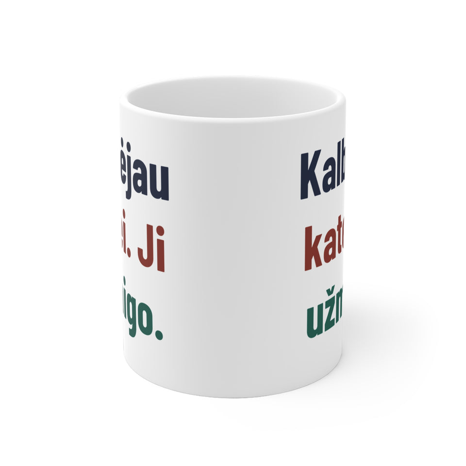 Kalbėjau katei. Ji užmigo.