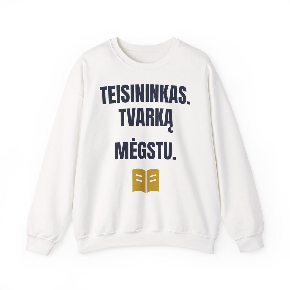 Teisininkas. Tvarką mėgstu. — Džemperis, spauda priekyje