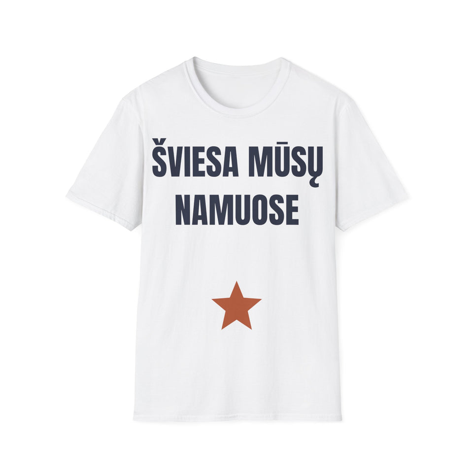 Šviesa mūsų namuose — Marškinėliai, spaudos vaizdas