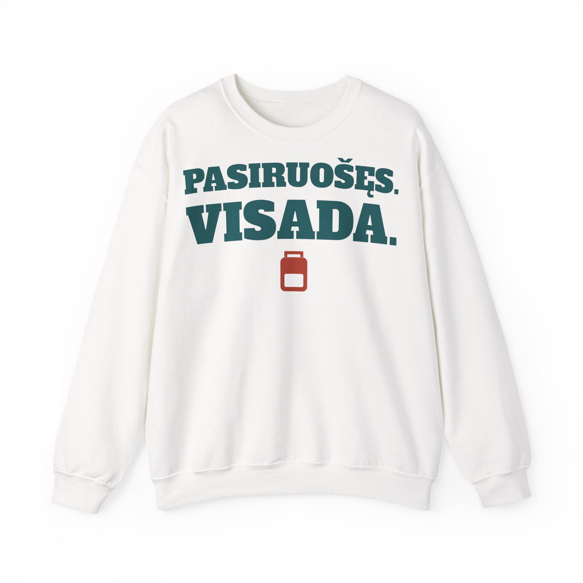Pasiruošęs. Visada. — Džemperis, spaudos pusė