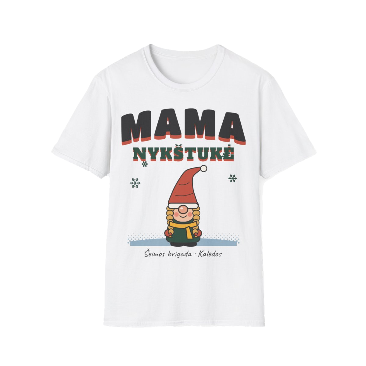 Marškinėliai „Mama nykštukė“ – balta