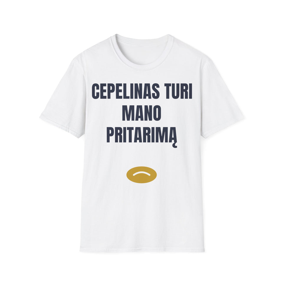 Cepelinas turi mano pritarimą — Marškinėliai, spauda priekyje