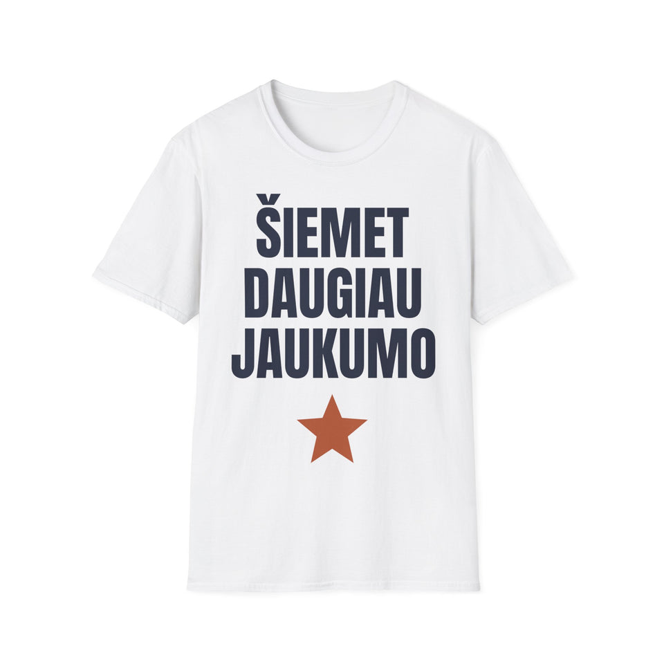Šiemet daugiau jaukumo — Marškinėliai, spaudos vaizdas