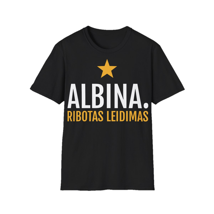 Marškinėliai „Albina. Ribotas leidimas“ – juoda