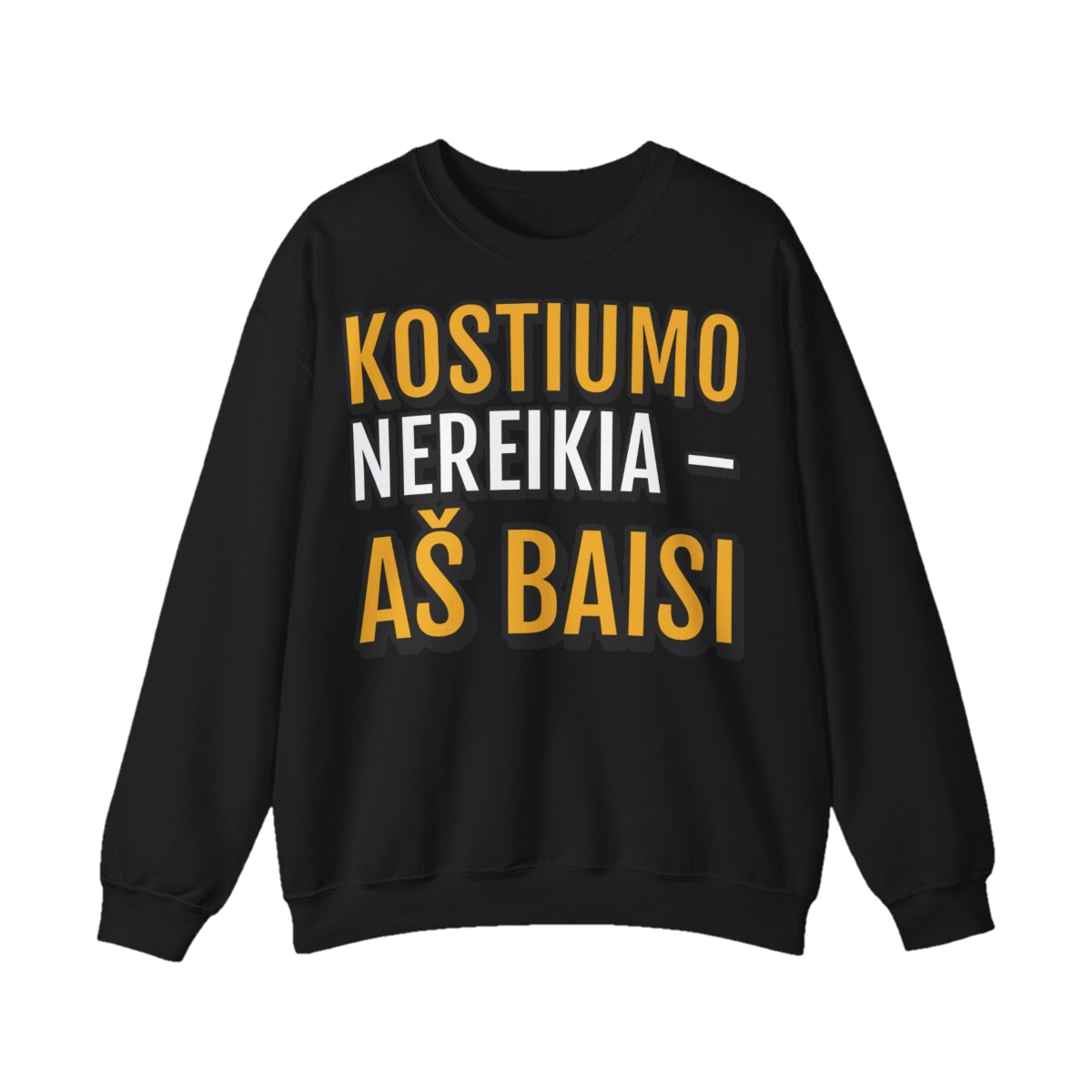 Džemperis „Kostiumo nereikia – aš baisi“ – juoda