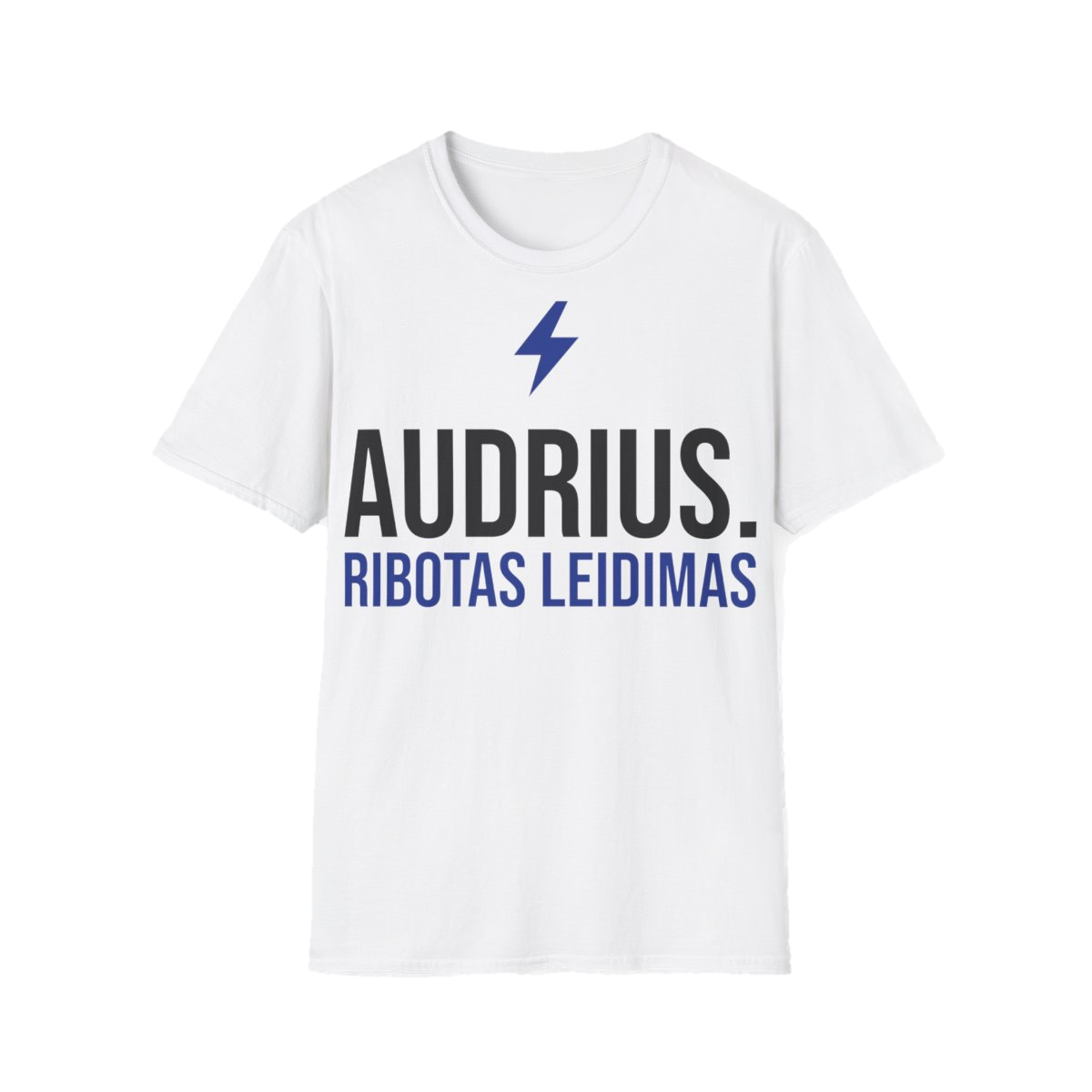 Marškinėliai „Audrius. Ribotas leidimas“ – balta