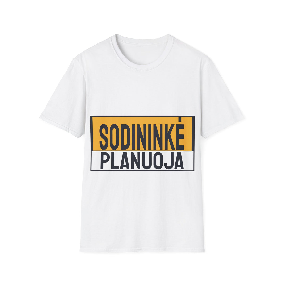 Sodininkė planuoja.