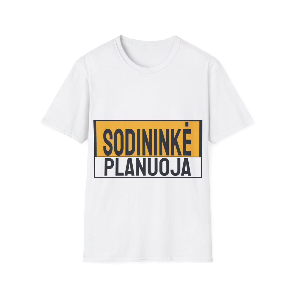 Sodininkė planuoja.