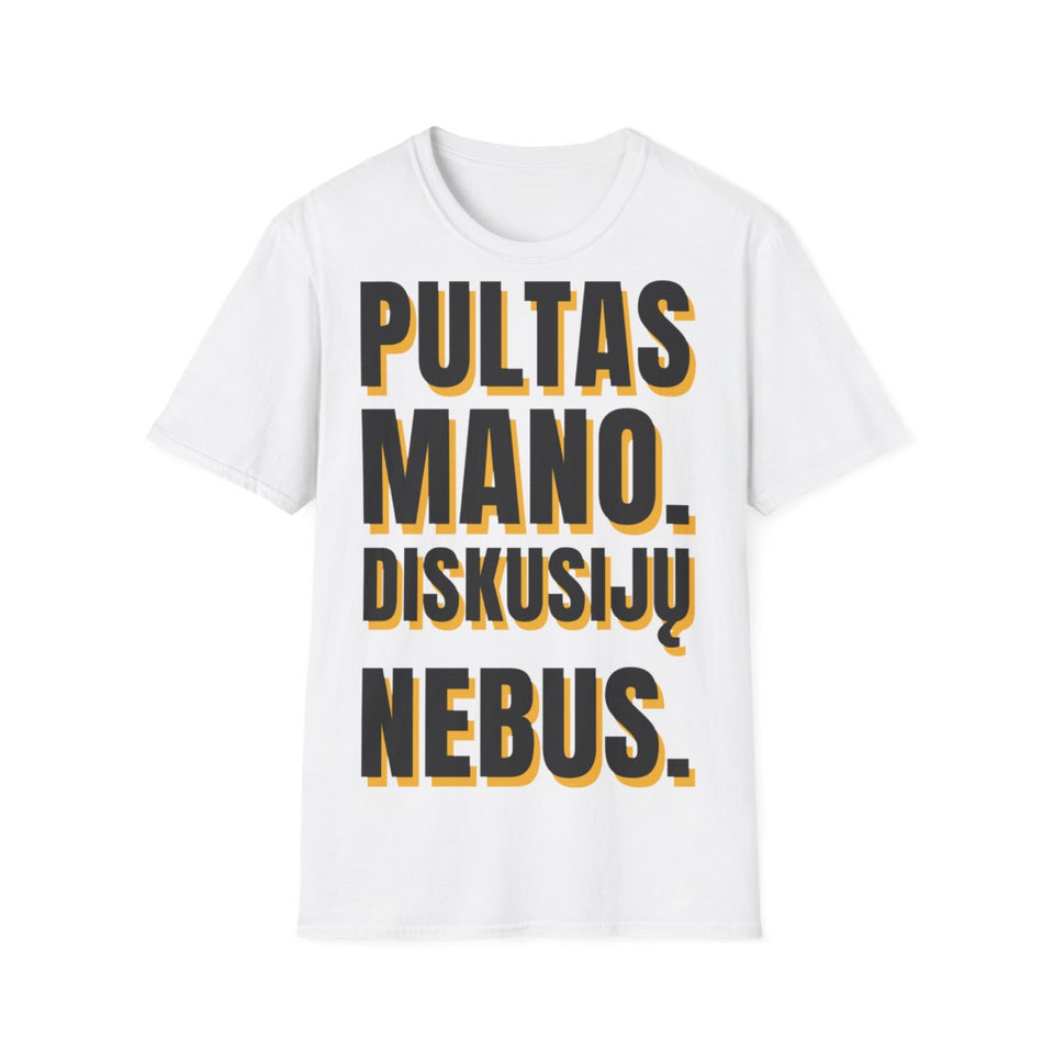 Pultas laukia mano sprendimo — Marškinėliai, spauda priekyje