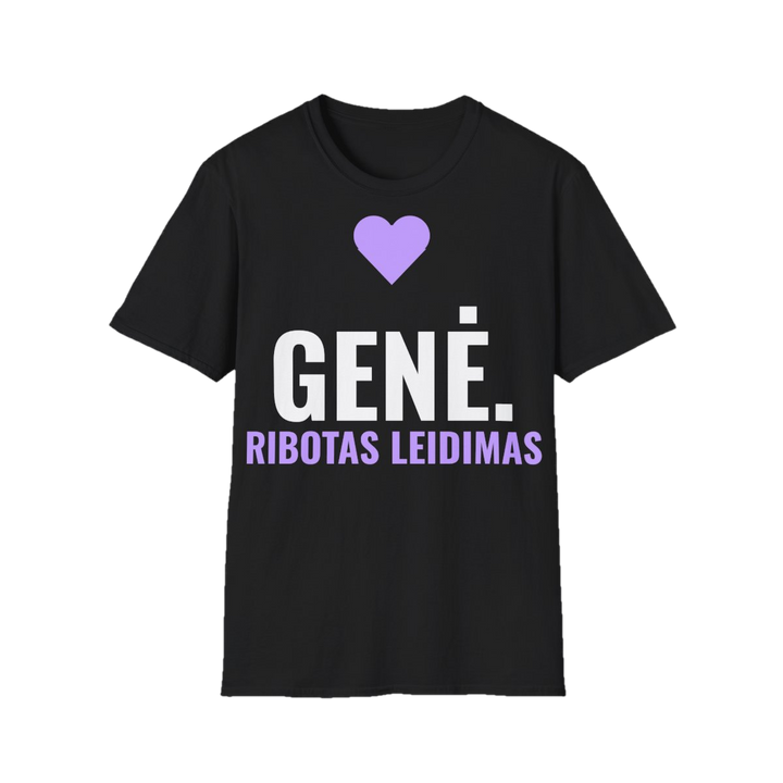 Marškinėliai „Genė. Ribotas leidimas“ – juoda