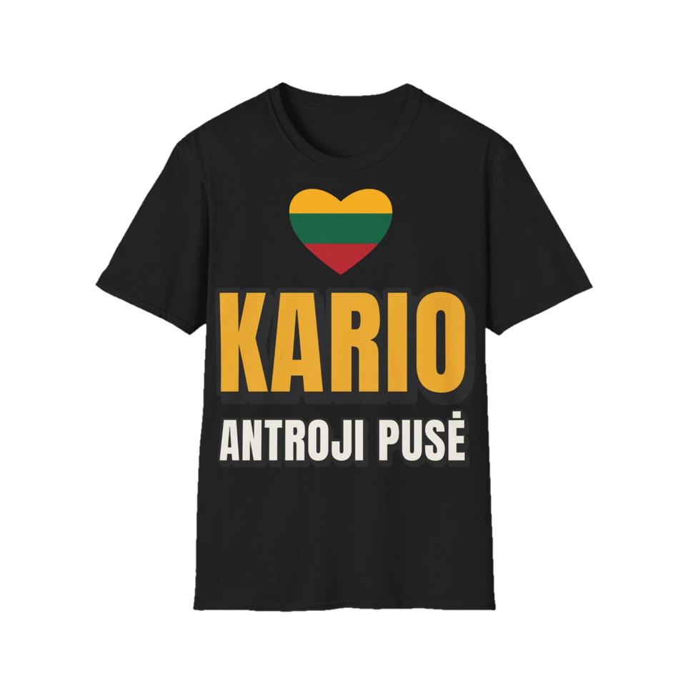 Marškinėliai „Kario antroji pusė“ – juoda