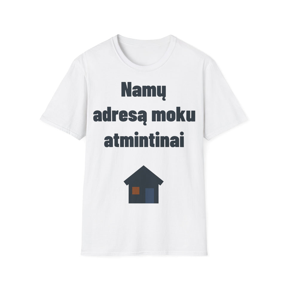 Namų adresą moku atmintinai