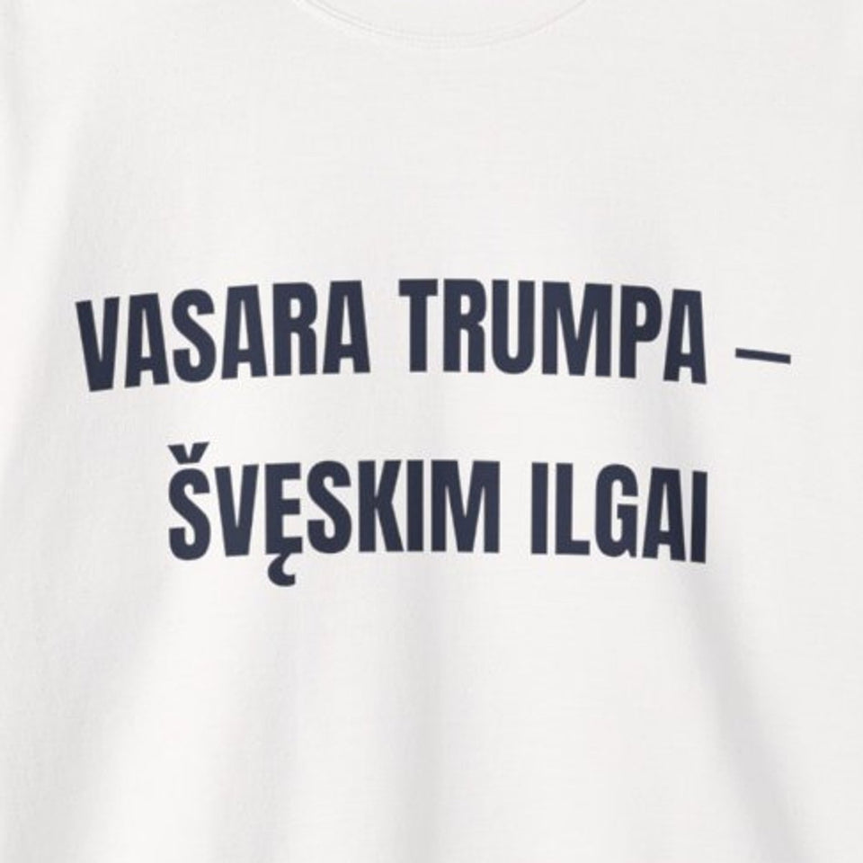 Vasara – trumpa, tad švęskim · Džemperis · priekis