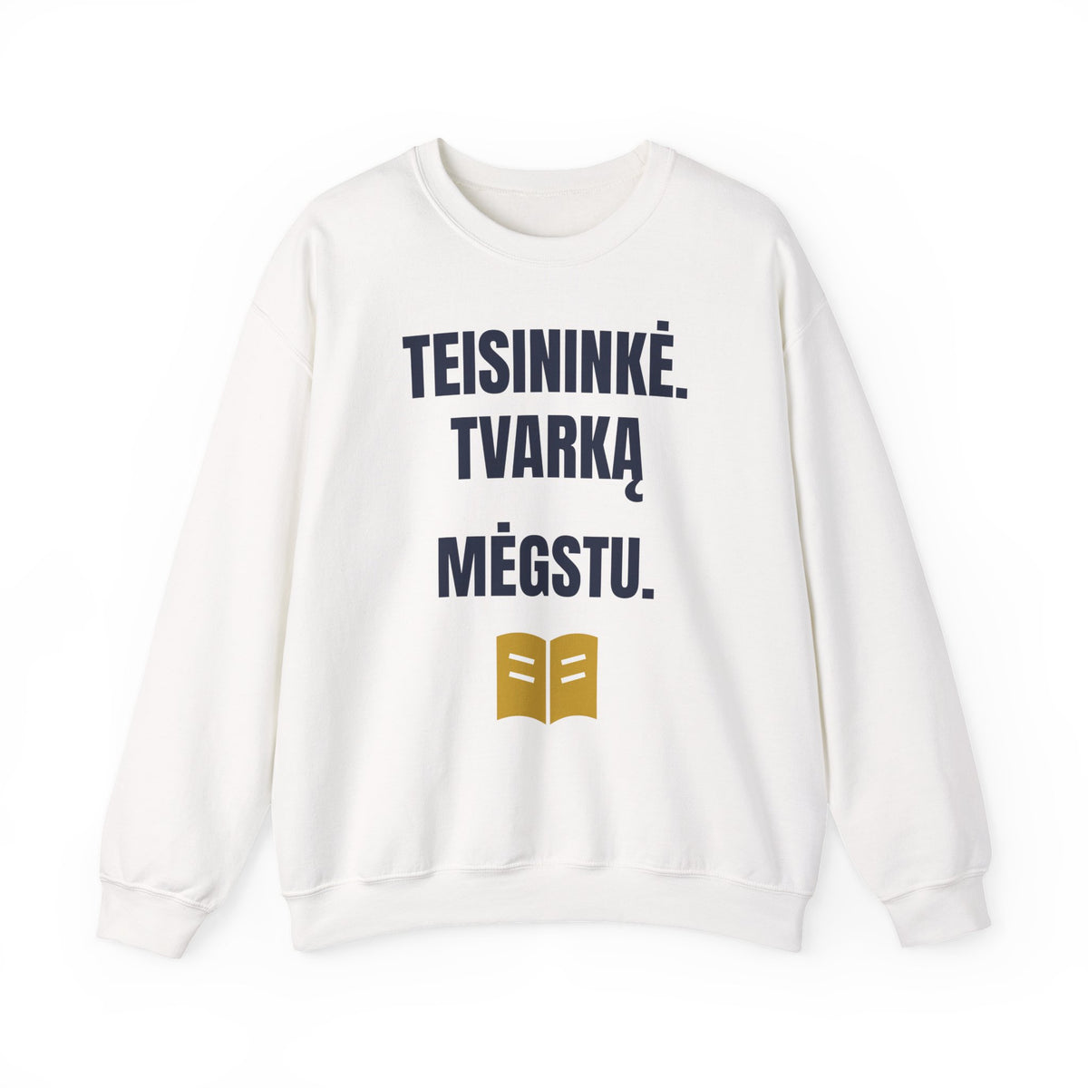 Teisininkė. Tvarką mėgstu. — Džemperis, spauda priekyje