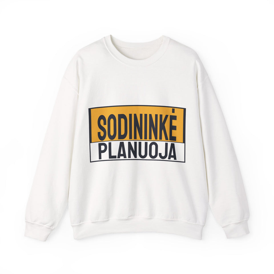 Sodininkė planuoja.