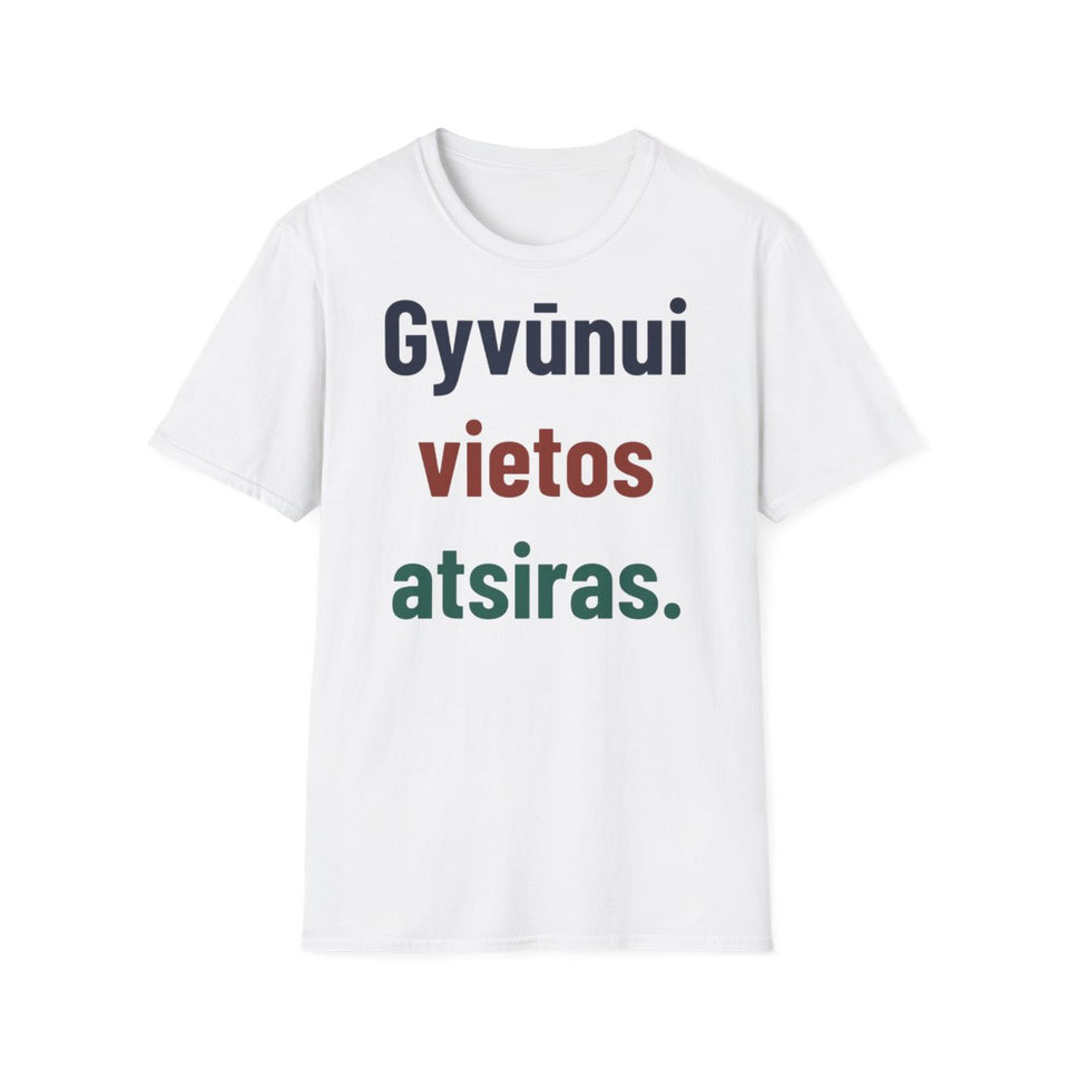 Gyvūnui vietos atsiras. · Marškinėliai · Balta
