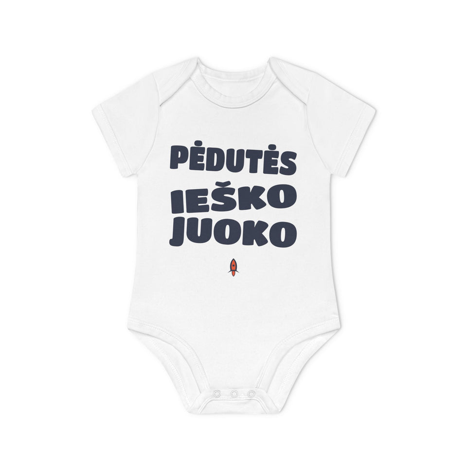 Pėdutės ieško juoko.