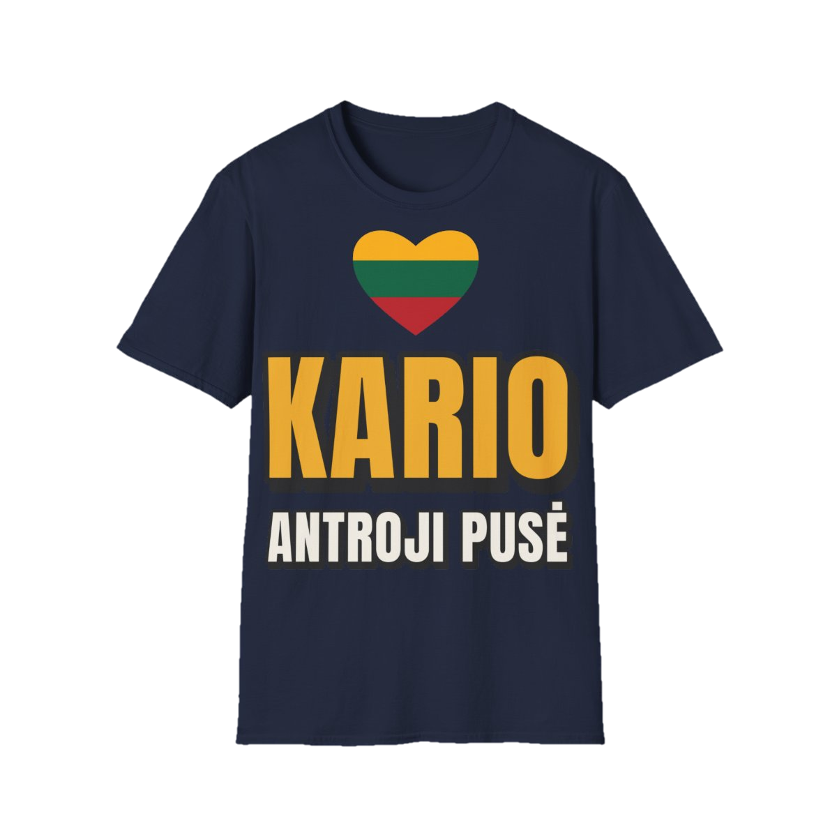 Marškinėliai „Kario antroji pusė“ – tamsiai mėlyna