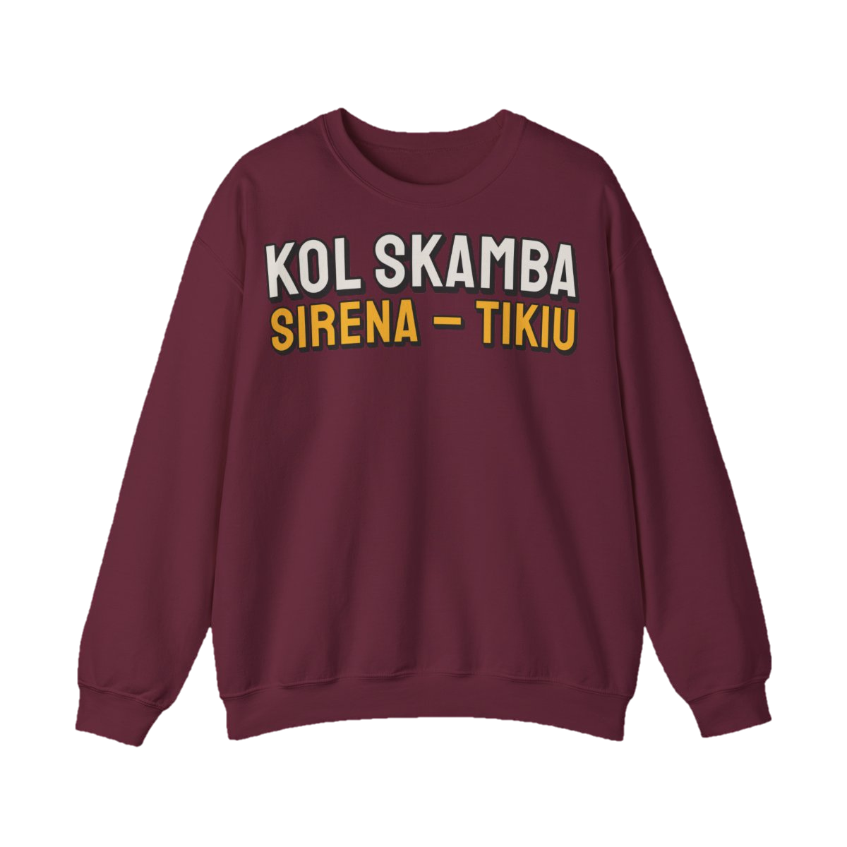 Džemperis „Kol skamba sirena – tikiu“ – bordo