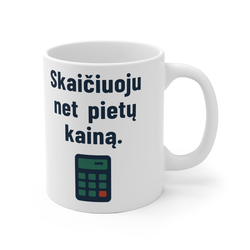 Skaičiuoju net pietų kainą.
