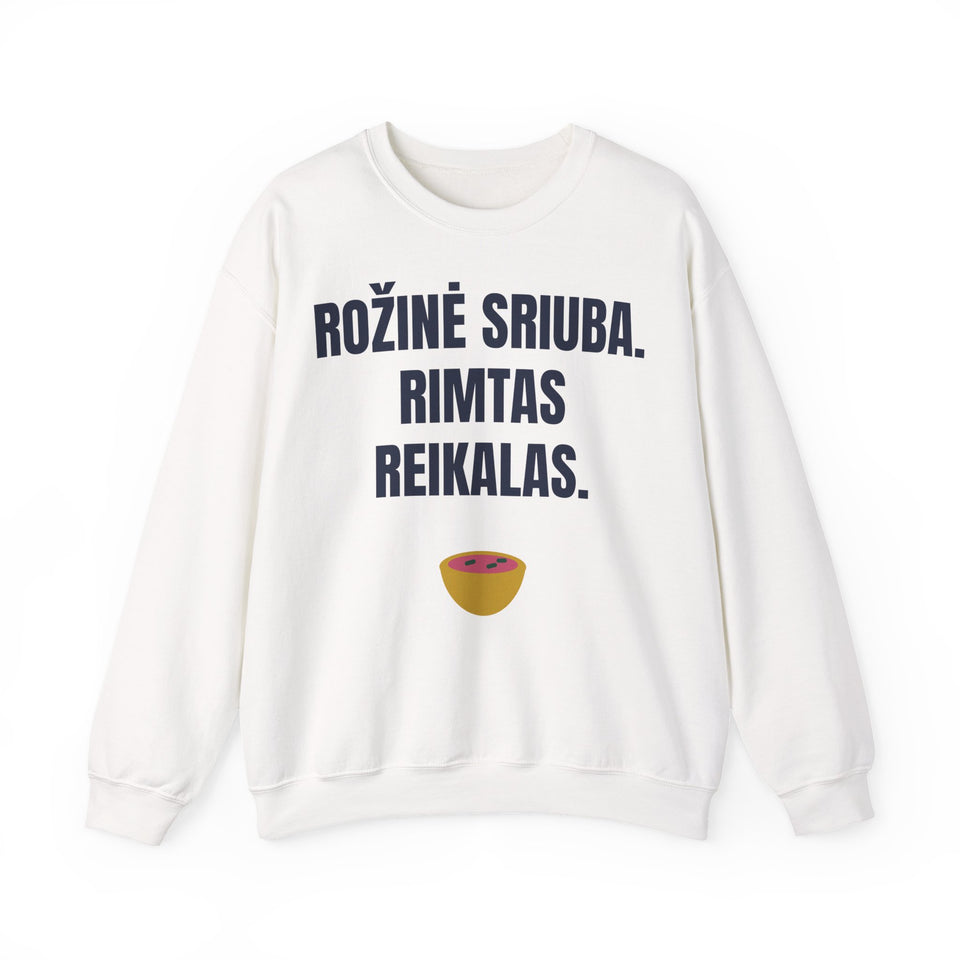 Rožinė sriuba. Rimtas reikalas. — Džemperis, spauda priekyje