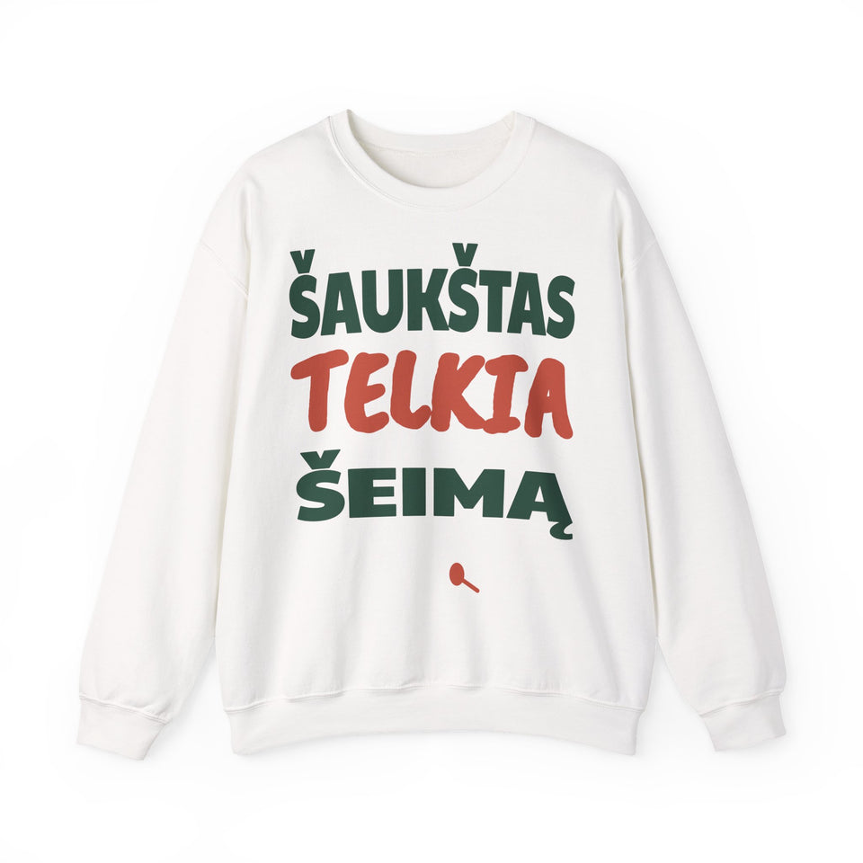 Šaukštas telkia šeimą.