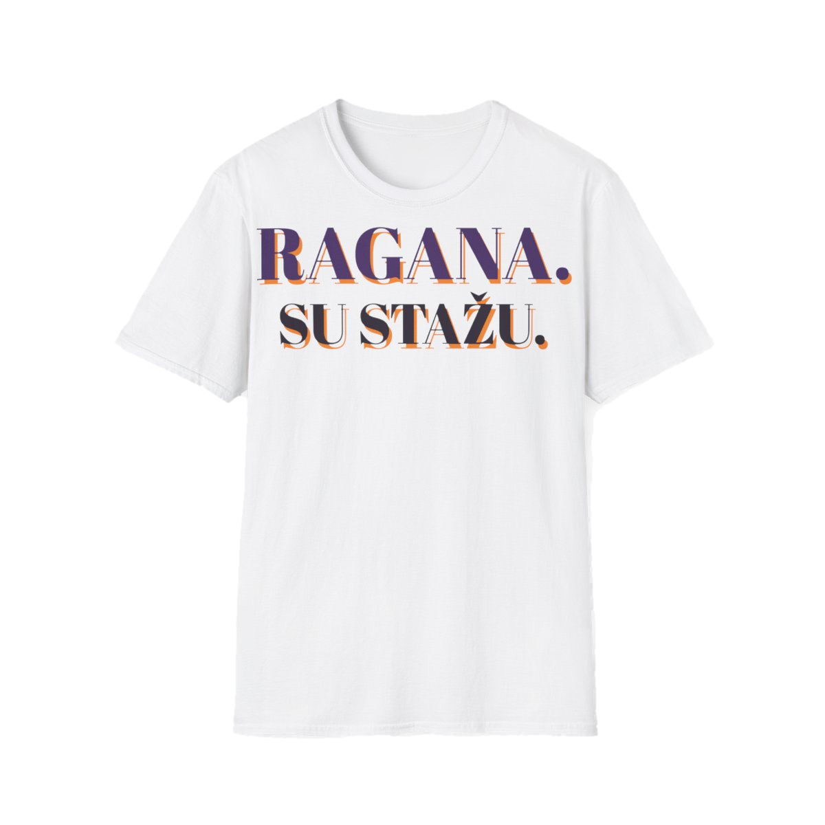 Marškinėliai „Ragana. Su stažu.“ – balta