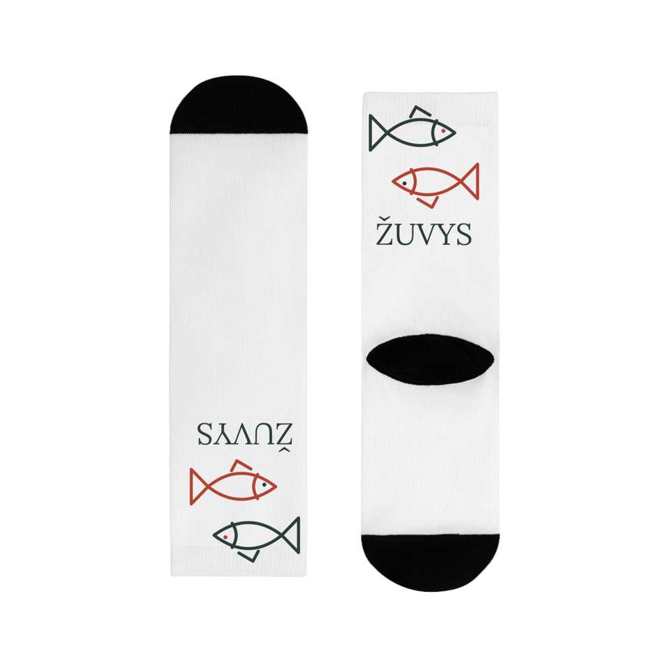 Žuvys – kojinės, kitas kampas