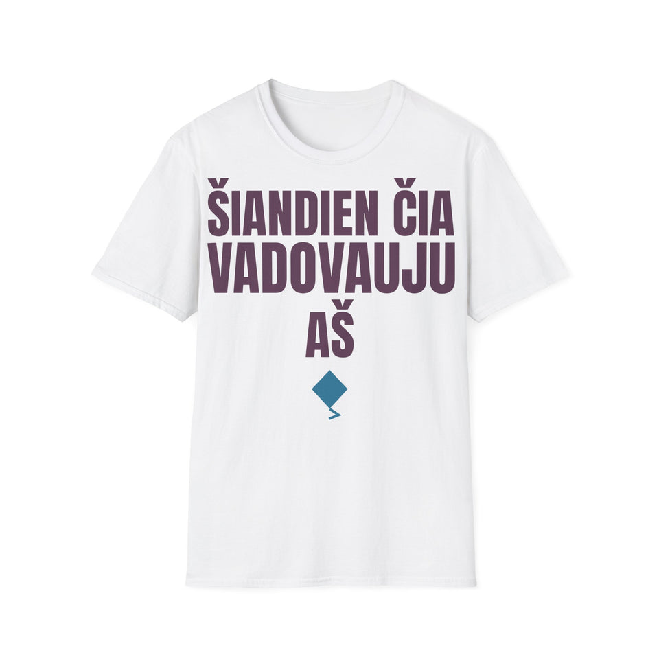 Šiandien čia vadovauju aš — Marškinėliai, spaudos pusė