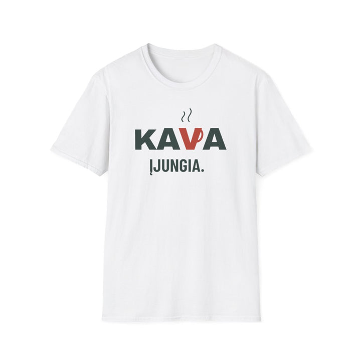 Marškinėliai „Kava įjungia“ – Gildan 64000 gaminio vaizdas 1