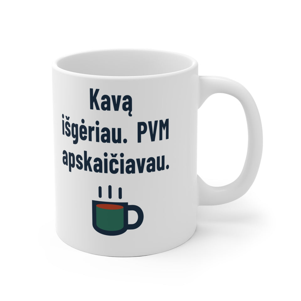 Kavą išgėriau. PVM apskaičiavau.