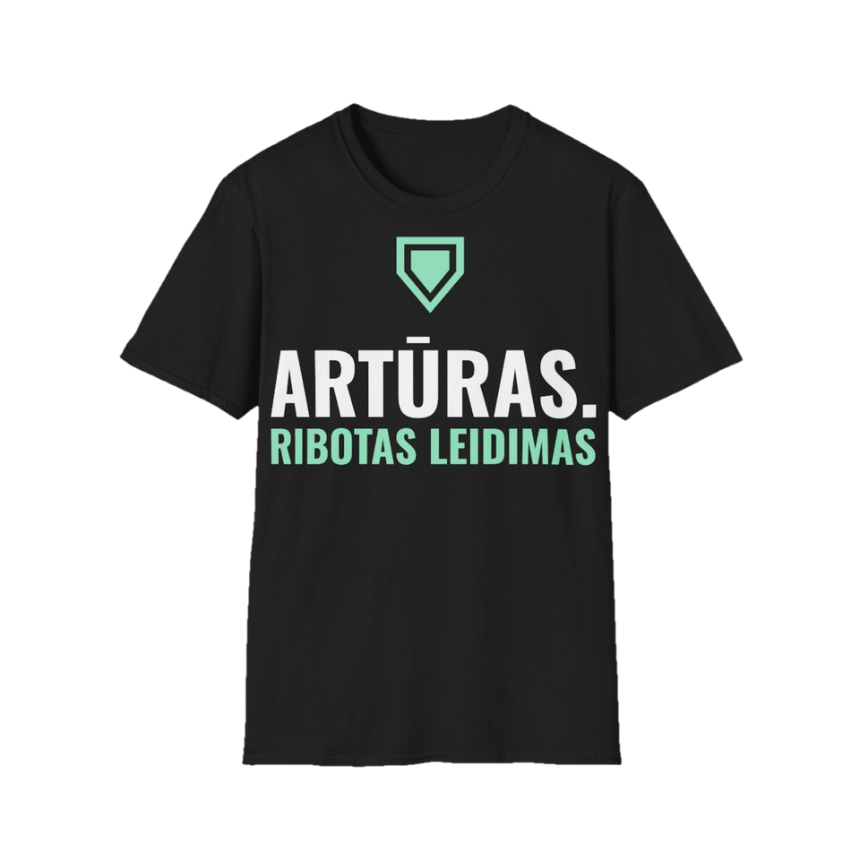 Marškinėliai „Artūras. Ribotas leidimas“ – juoda