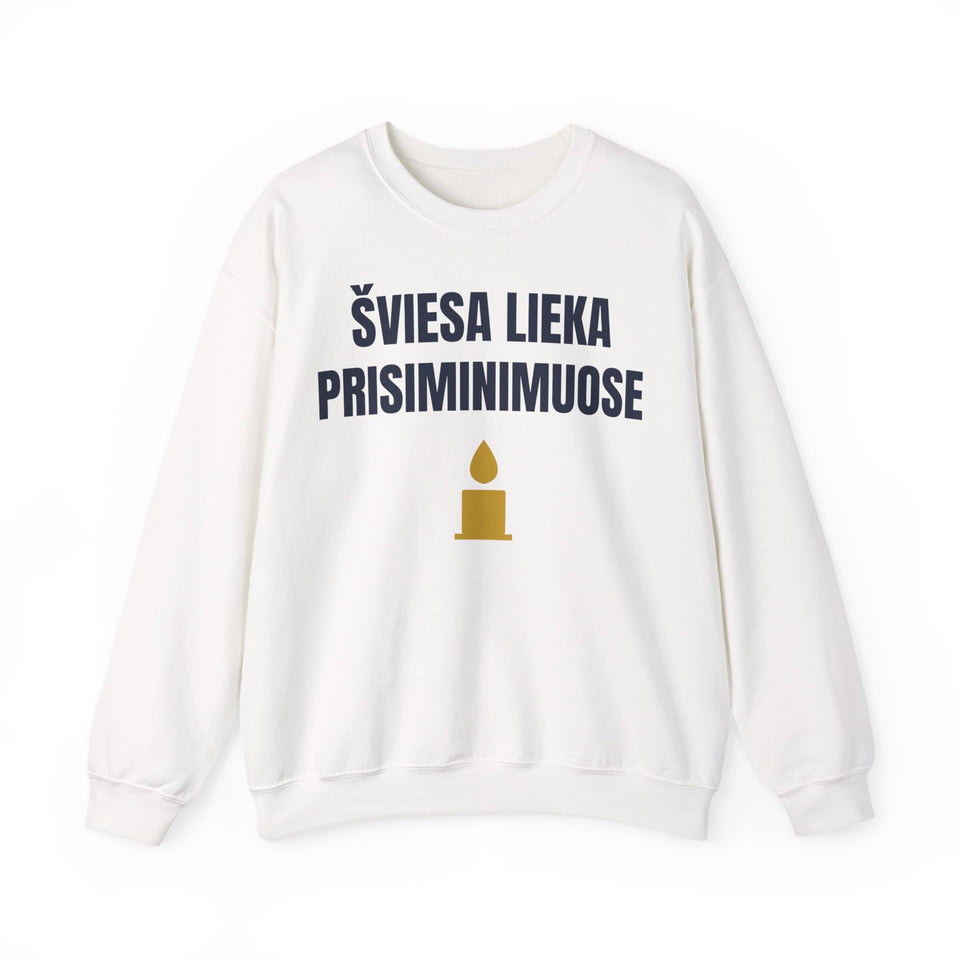 Šviesa lieka prisiminimuose — Džemperis, spauda priekyje