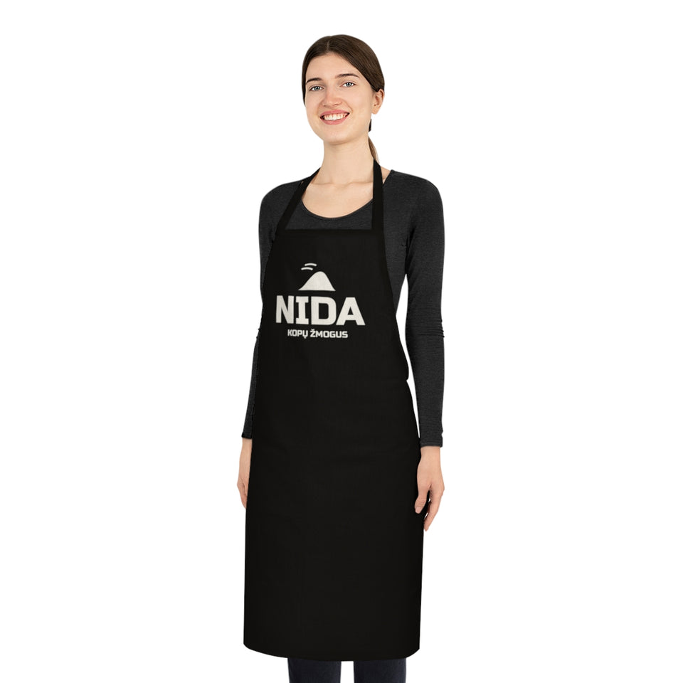 Prijuostė „Nida“ – juoda, ant žmogaus