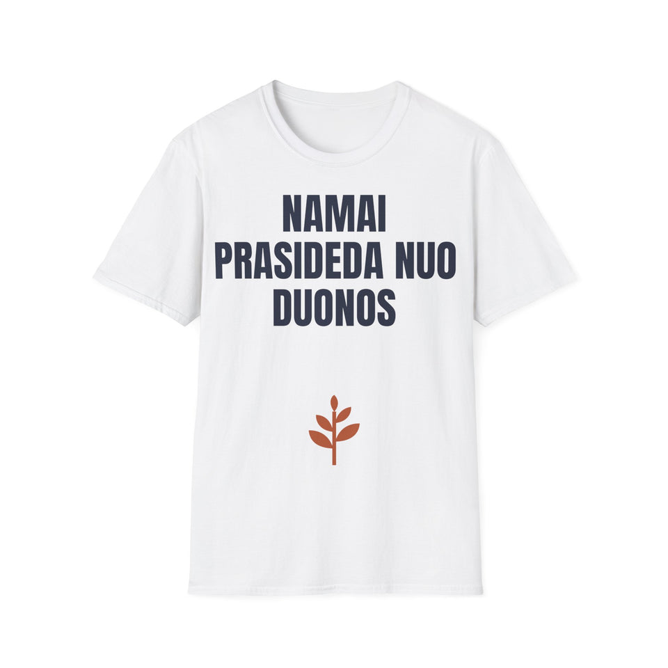 Namai prasideda nuo duonos — Marškinėliai, spaudos vaizdas