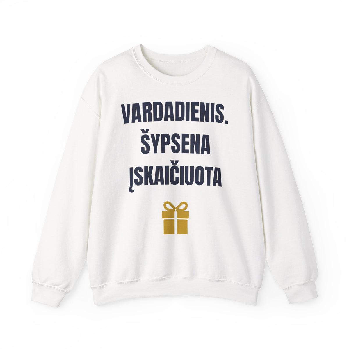 Vardadienis. Šypsena įskaičiuota — Džemperis, spauda priekyje