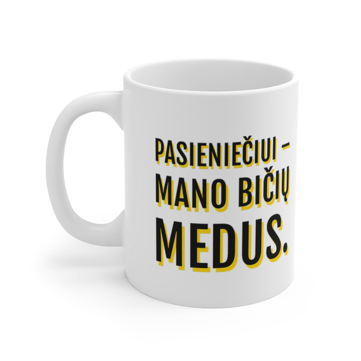 Puodelis „Pasieniečiui – mano bičių medus.“