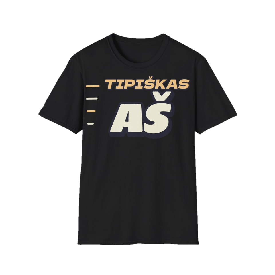 Marškinėliai „Tipiškas aš“ – juoda