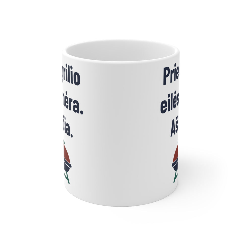 Prie grilio eilės nėra. Aš čia.